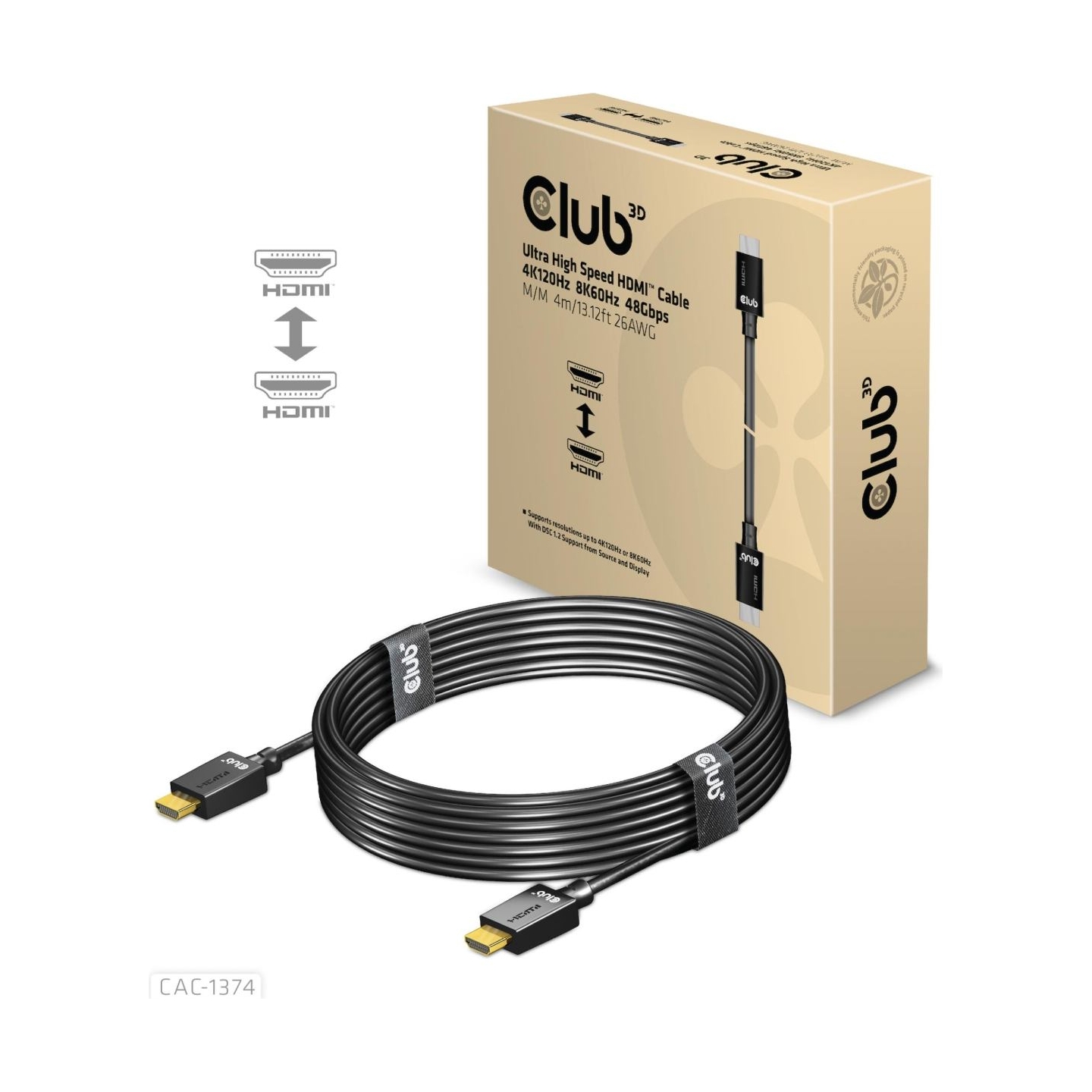 Club3D CABLE HDMI TO HDMI 4M/M/M CAC-1374 CLUB3D