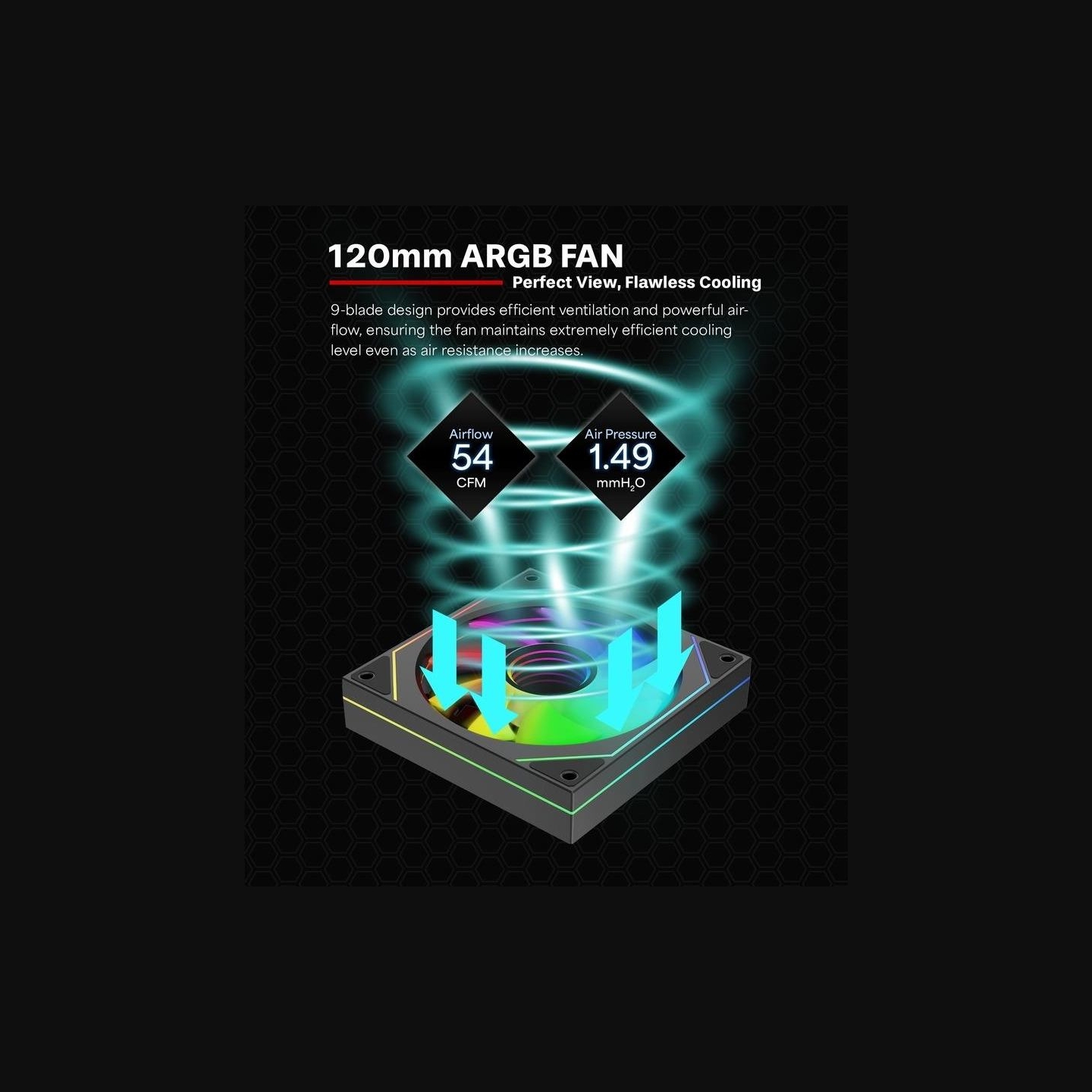 Xilence CASE FAN 120MM XPF120U.ARGB/12V XF076 XILENCE