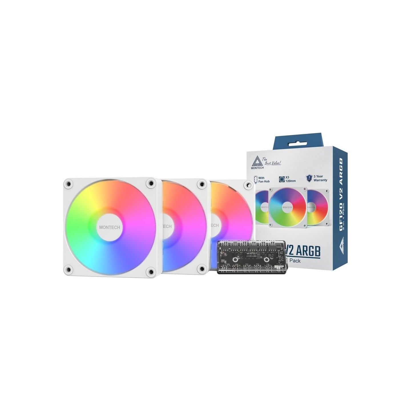 Montech CASE FAN 120MM GF120 V2/ARGB PWM 3I1(W) MONTECH