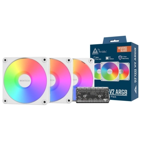 Montech CASE FAN 120MM GF120R V2/ARGB PWM 3I1 (W) MONTECH