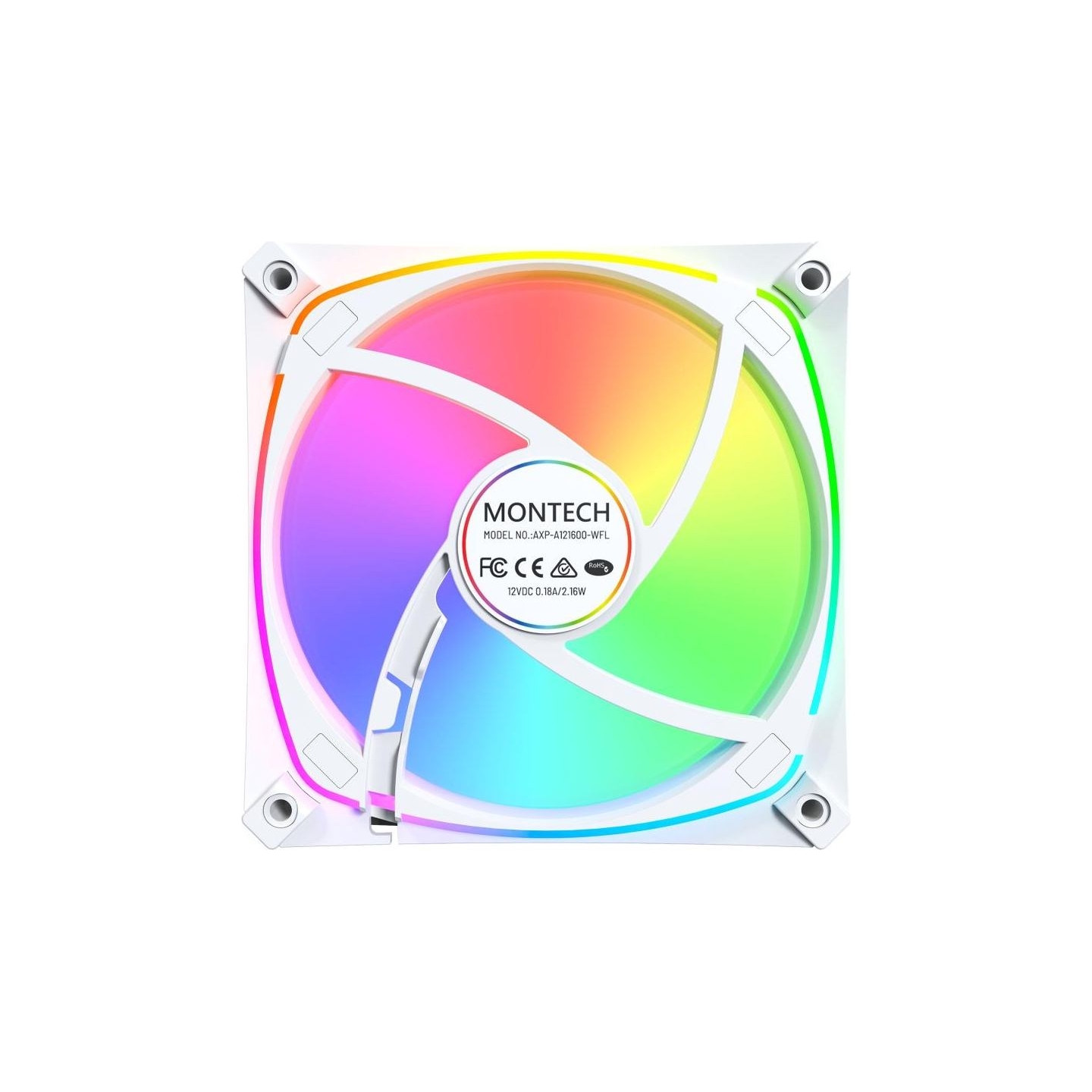 Montech CASE FAN 120MM/AX120 PRO WHITE 3 IN 1 MONTECH