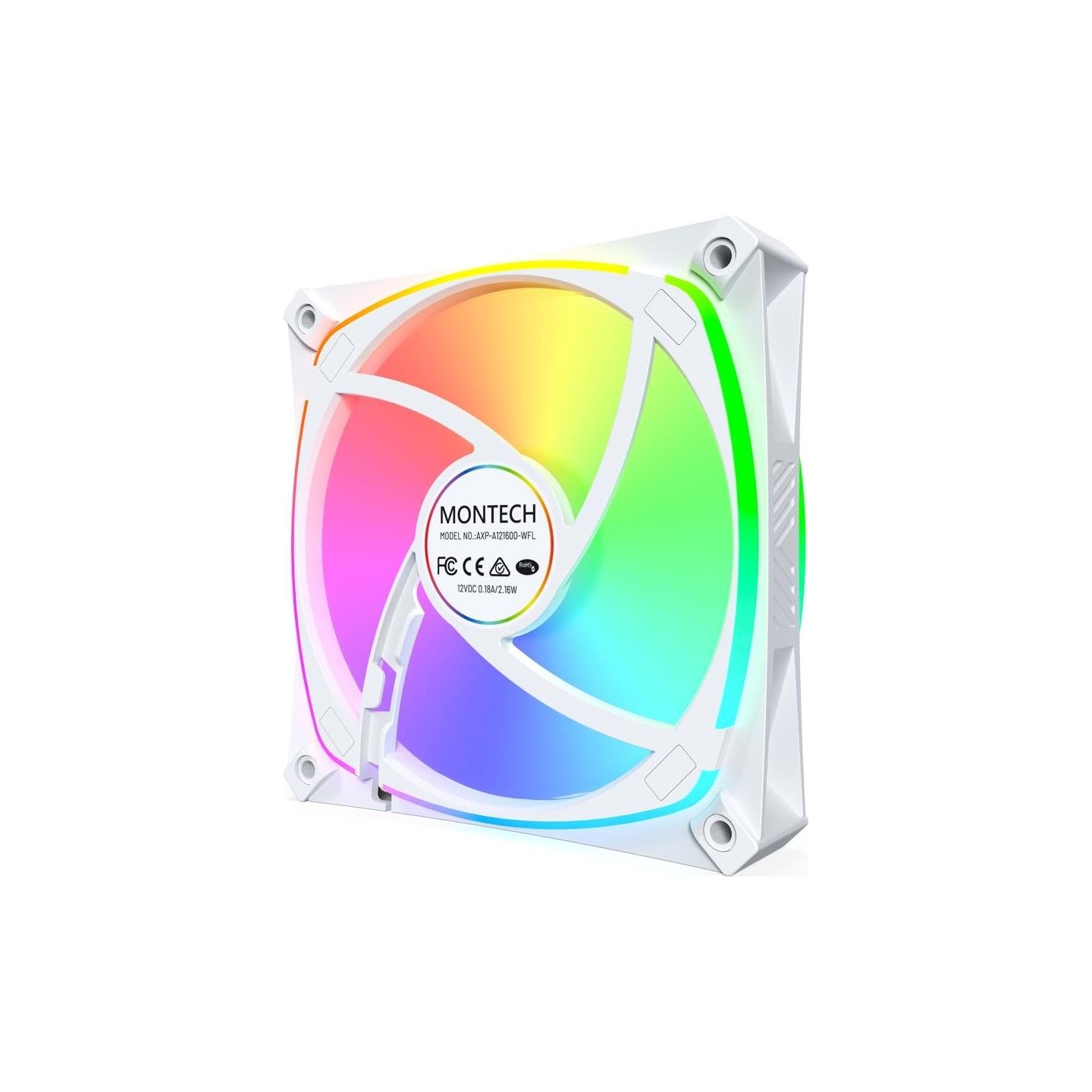 Montech CASE FAN 120MM/AX120 PRO WHITE 3 IN 1 MONTECH