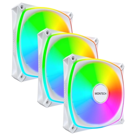Montech CASE FAN 120MM/RX120 PRO WHITE 3 IN 1 MONTECH