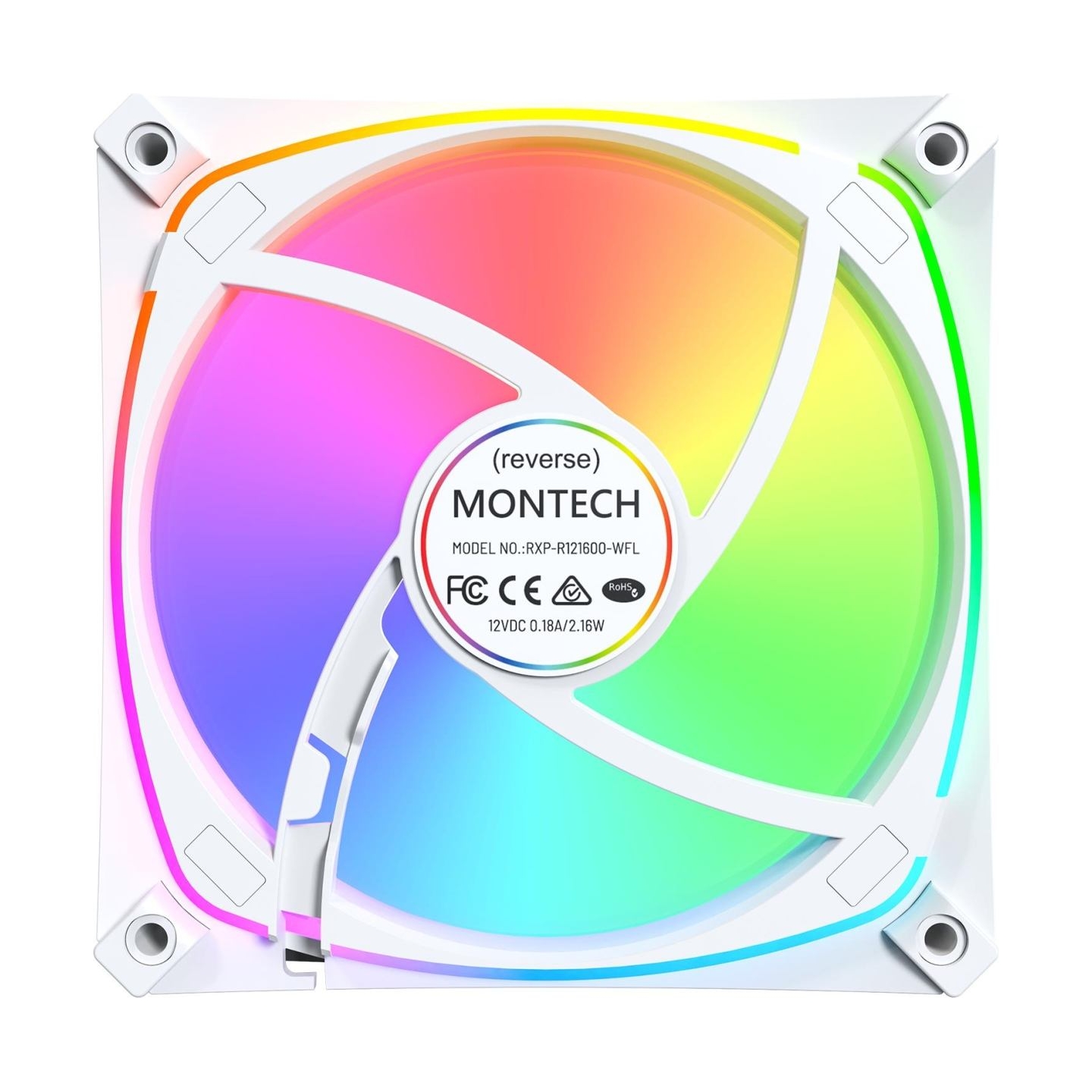 Montech CASE FAN 120MM/RX120 PRO WHITE 3 IN 1 MONTECH