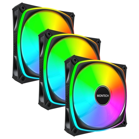 Montech CASE FAN 120MM/RX120 PRO BLACK 3 IN 1 MONTECH