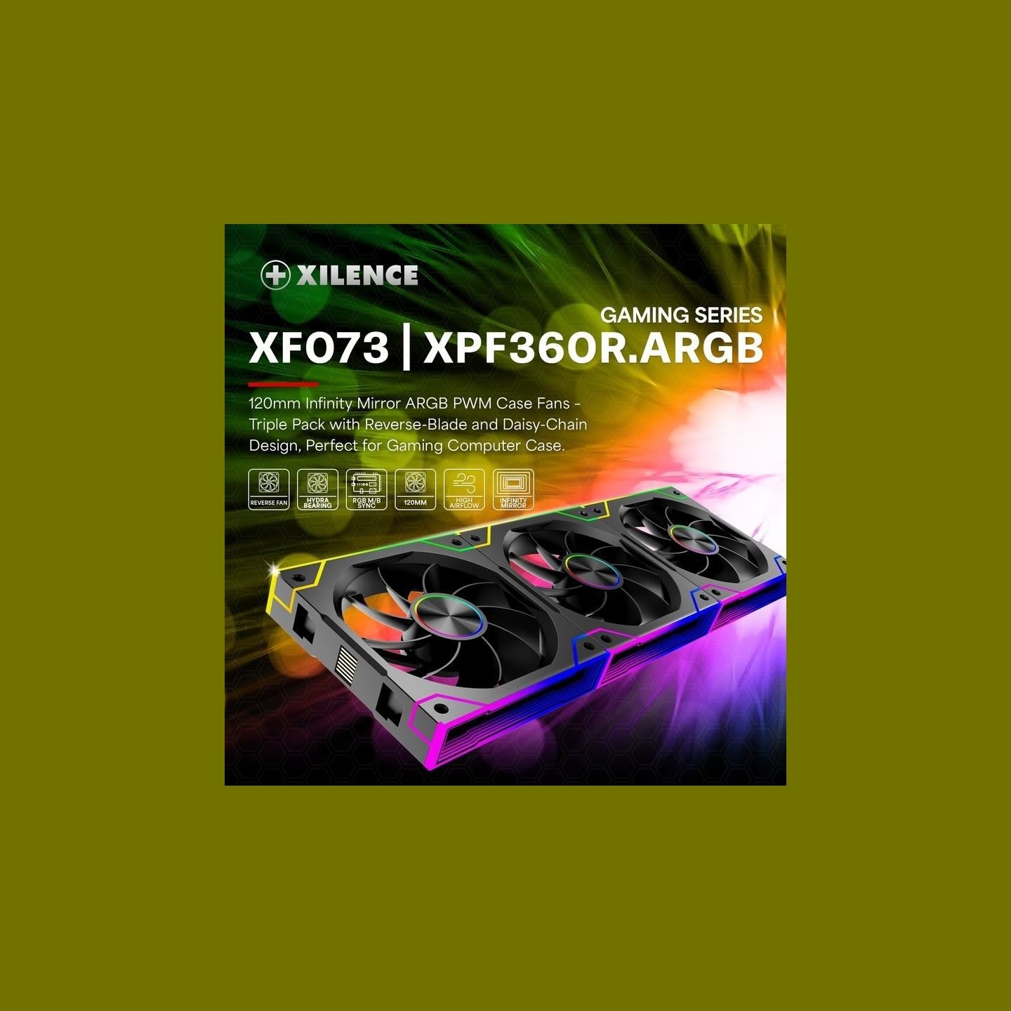 Xilence CASE FAN 120MM XPF360R.ARGB/12V XF073 XILENCE