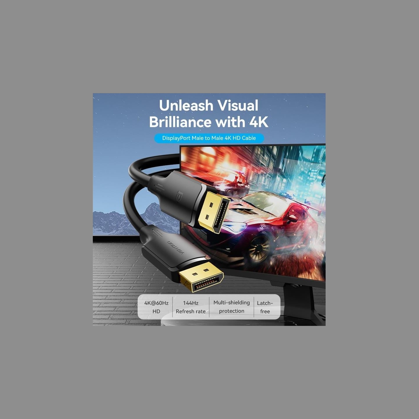 Vention CABLE DP TO DP 1M/BLACK HAKBF VENTION