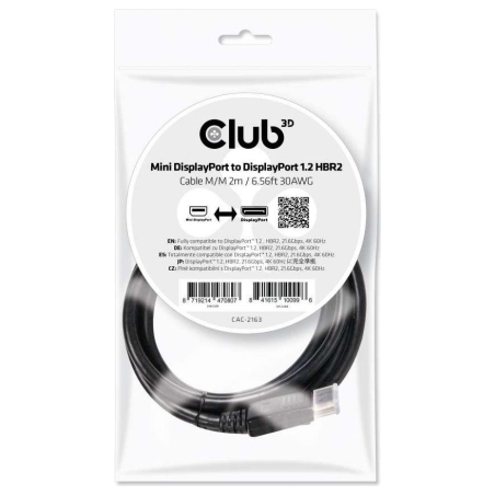 Club3D CABLE MINI DP TO DP 2M/M/M CAC-2163 CLUB3D