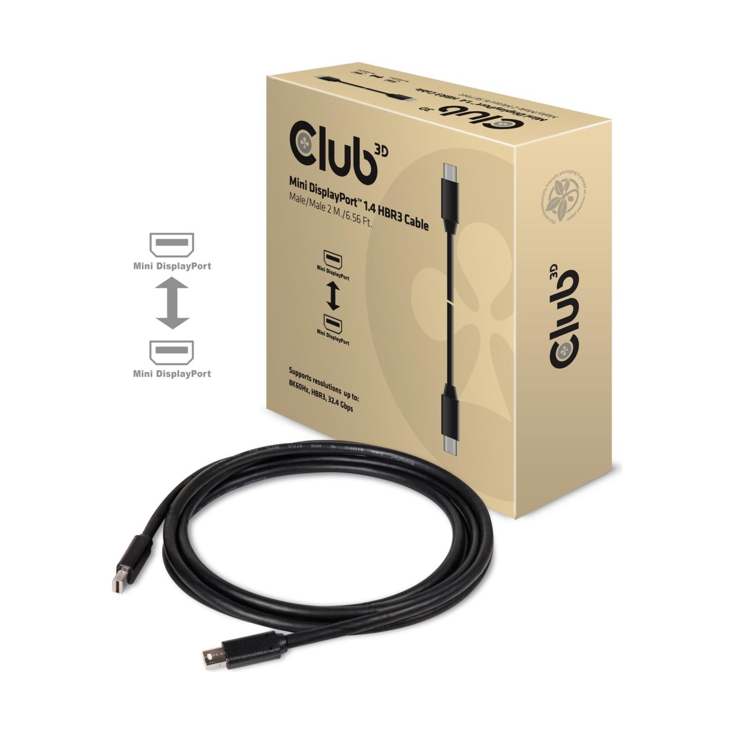 Club3D CABLE MINI DP TO MINI DP 2M/M/M CAC-1164 CLUB3D