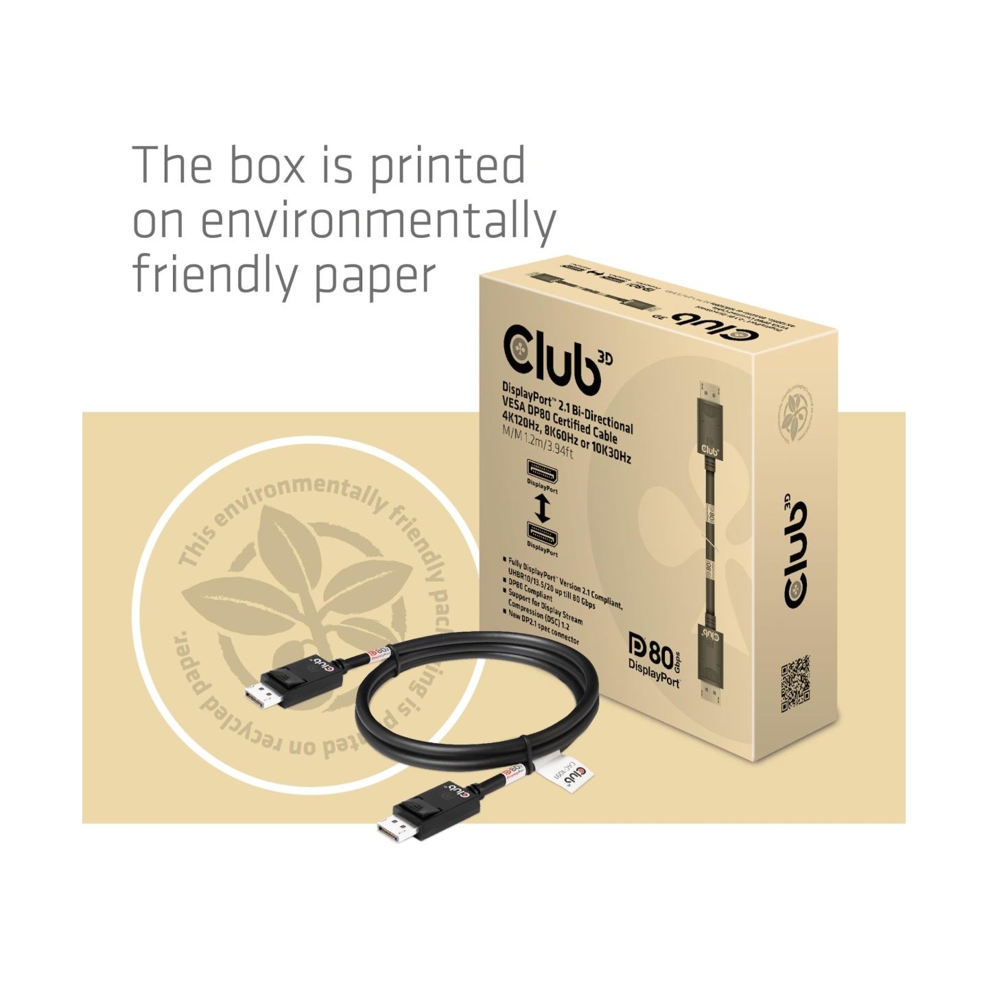 Club3D CABLE DP TO DP 1.2M/M/M CAC-1091 CLUB3D