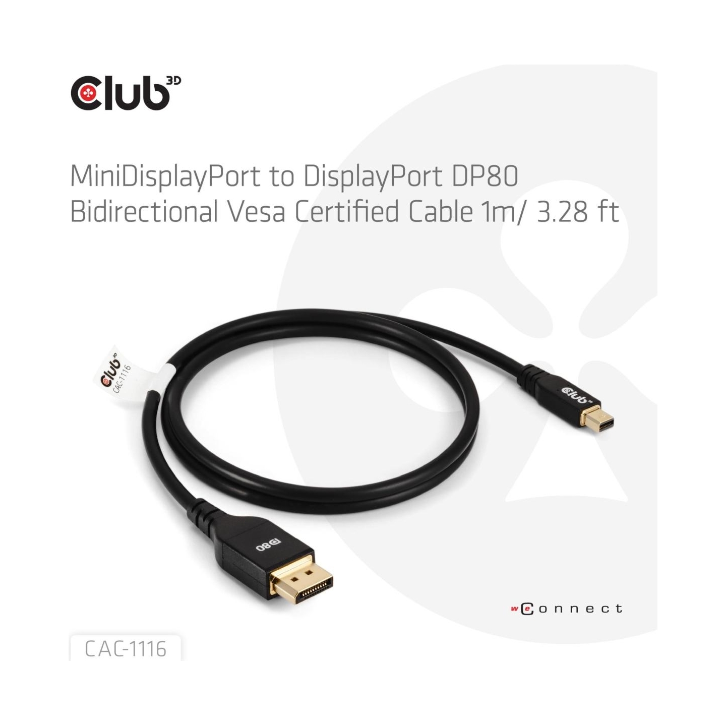 Club3D CABLE MINI DP TO DP 1M/M/M CAC-1116 CLUB3D