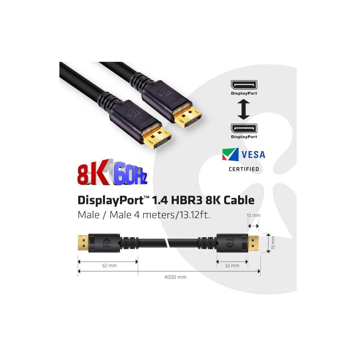 Club3D CABLE DP 4M/M/M CAC-1069B CLUB3D