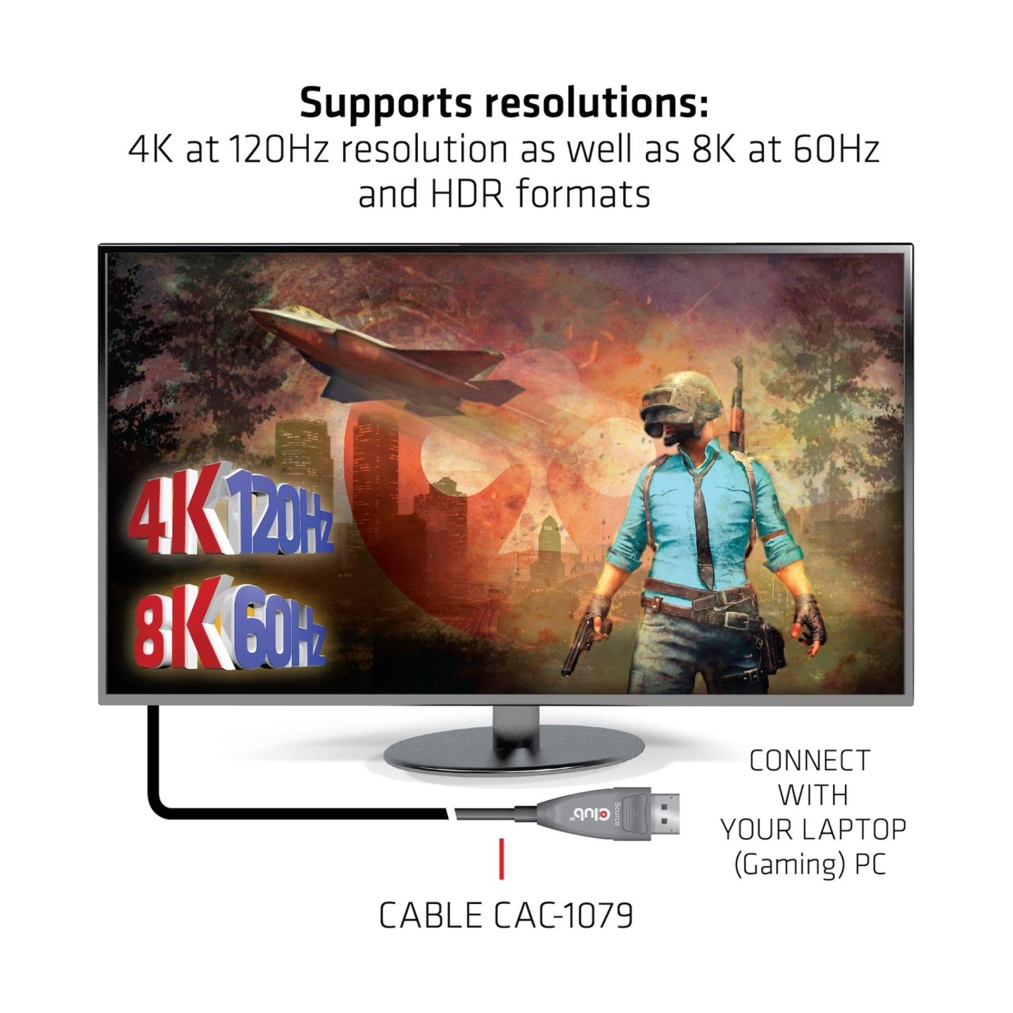 Club3D CABLE DP 20M/M/M CAC-1079 CLUB3D