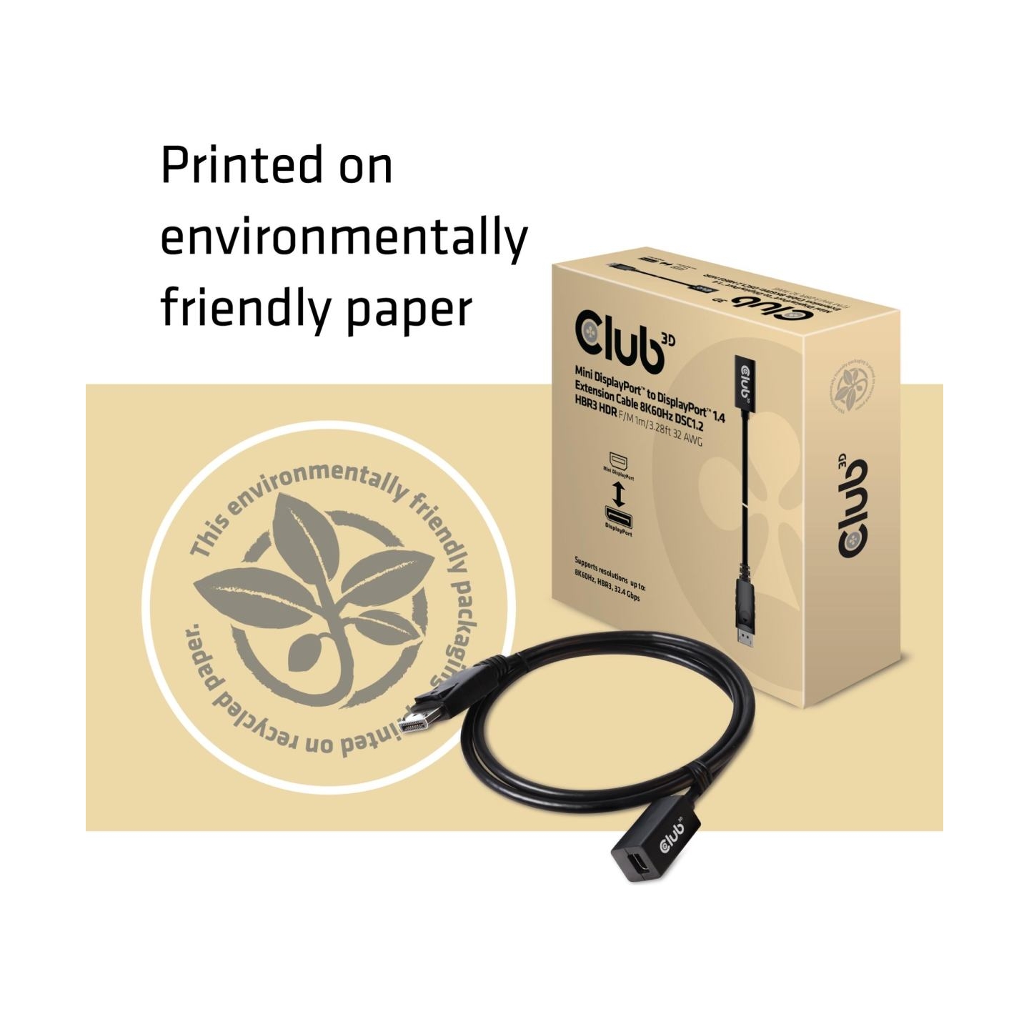 Club3D CABLE MINI DP TO DP 1M/M/F CAC-1120 CLUB3D