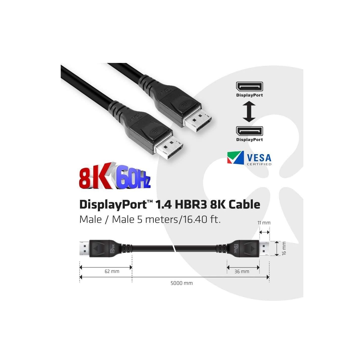 Club3D CABLE DP 5M/M/M CAC-1061 CLUB3D