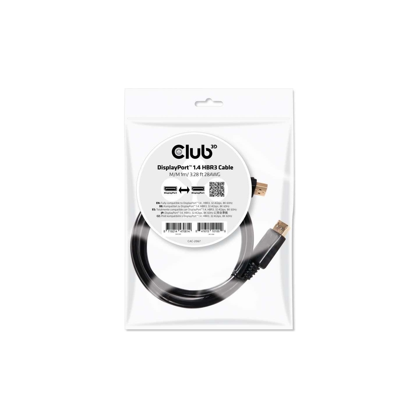 Club3D CABLE MINI DP TO DP 1M/M/M CAC-2067 CLUB3D