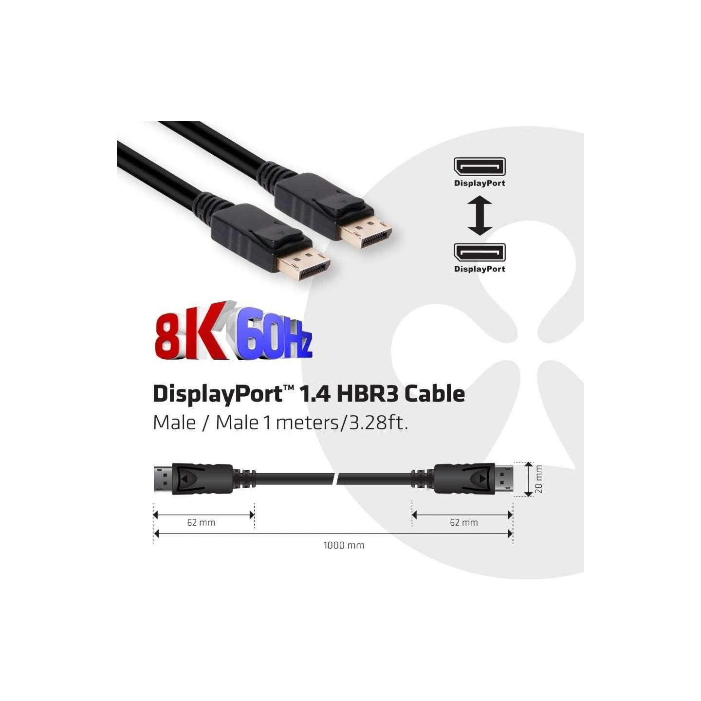 Club3D CABLE MINI DP TO DP 1M/M/M CAC-2067 CLUB3D