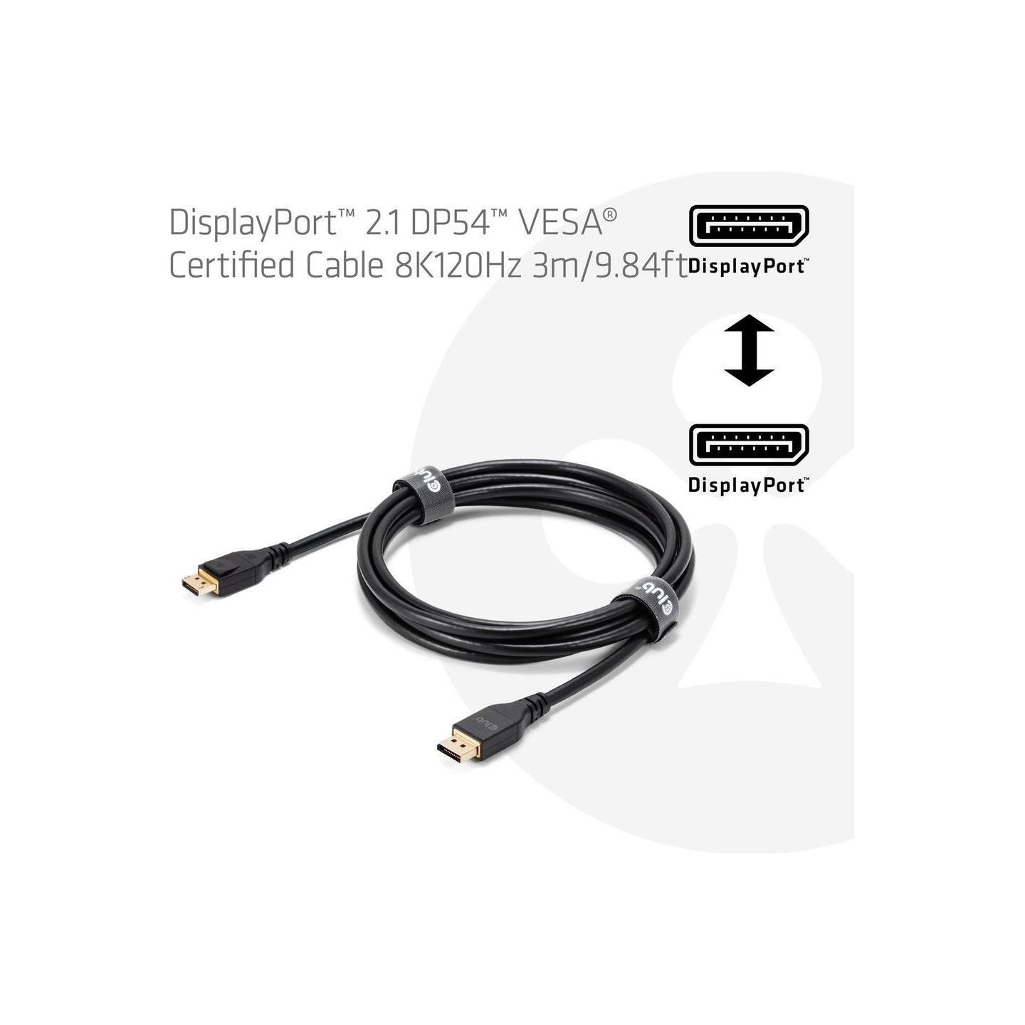 Club3D CABLE DP TO DP 3M/M/M CAC-1093 CLUB3D