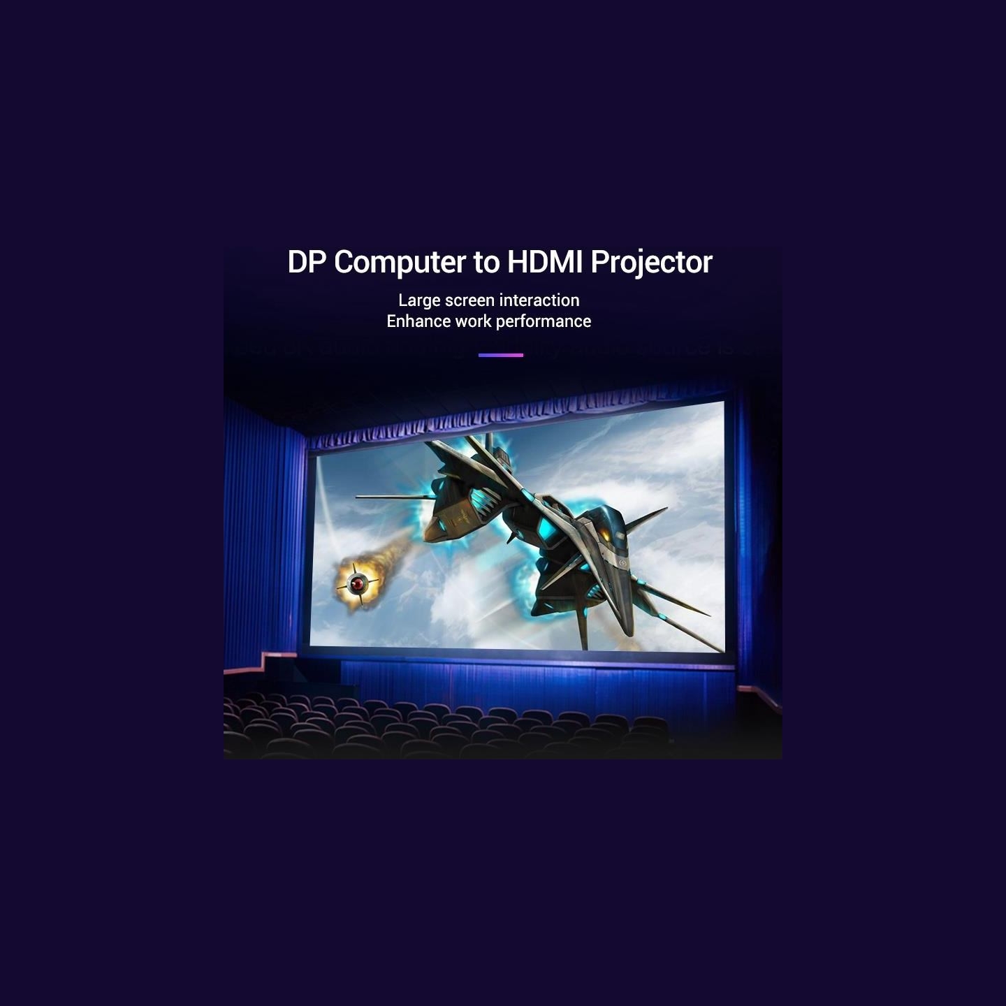 Vention CABLE DP TO HDMI 2M/BLACK HADBH VENTION