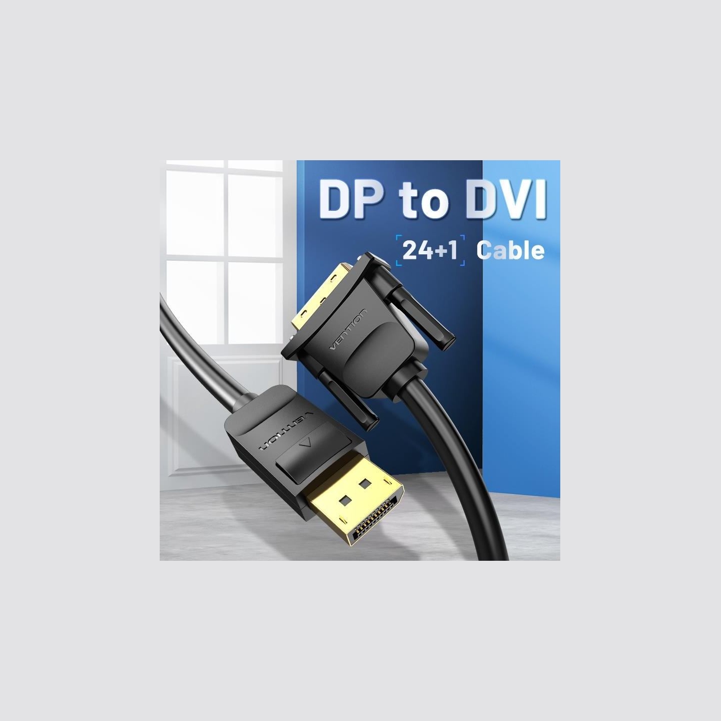 Vention CABLE DP TO DVI 1M/BLACK HAFBF VENTION