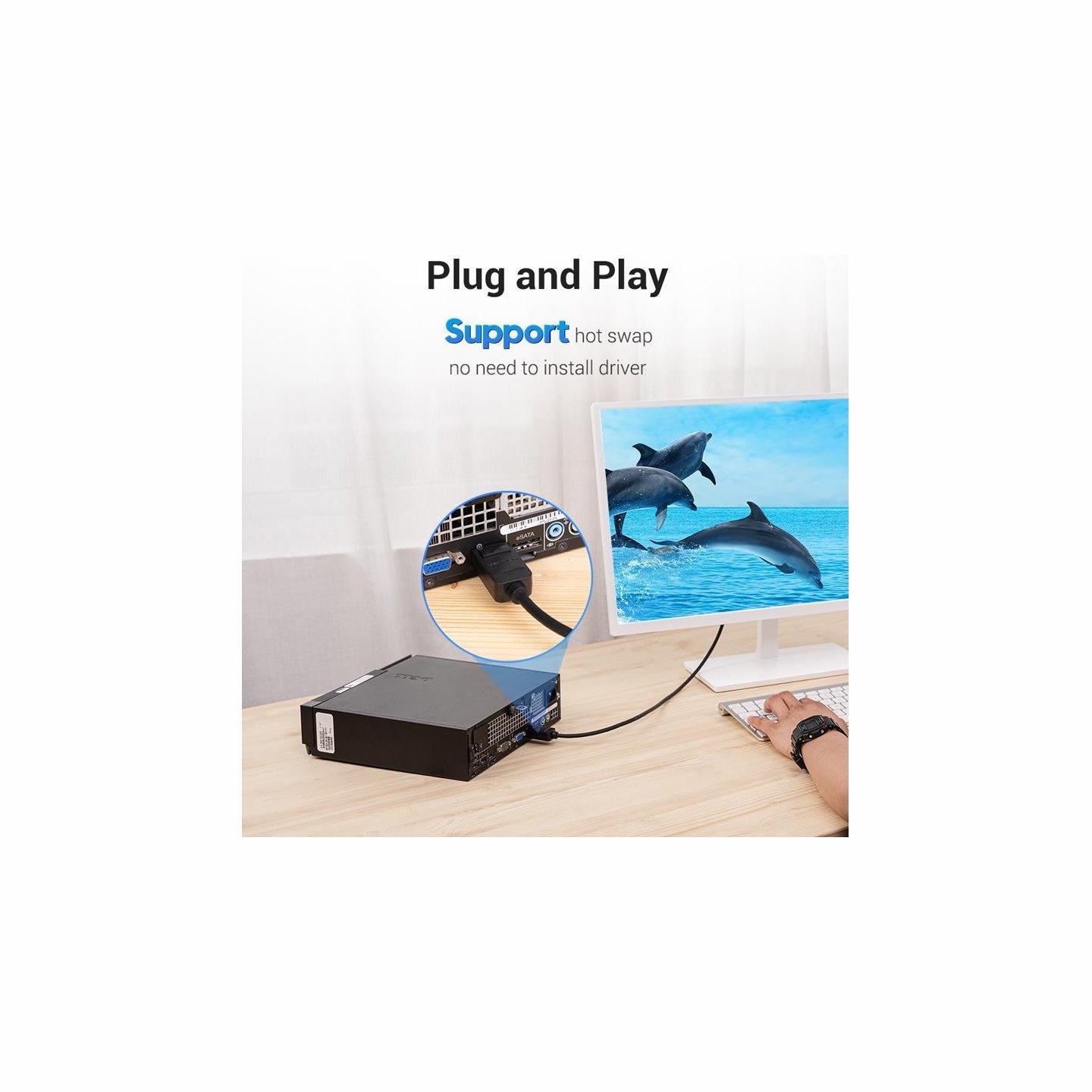 Vention CABLE DP TO DVI 1M/BLACK HAFBF VENTION