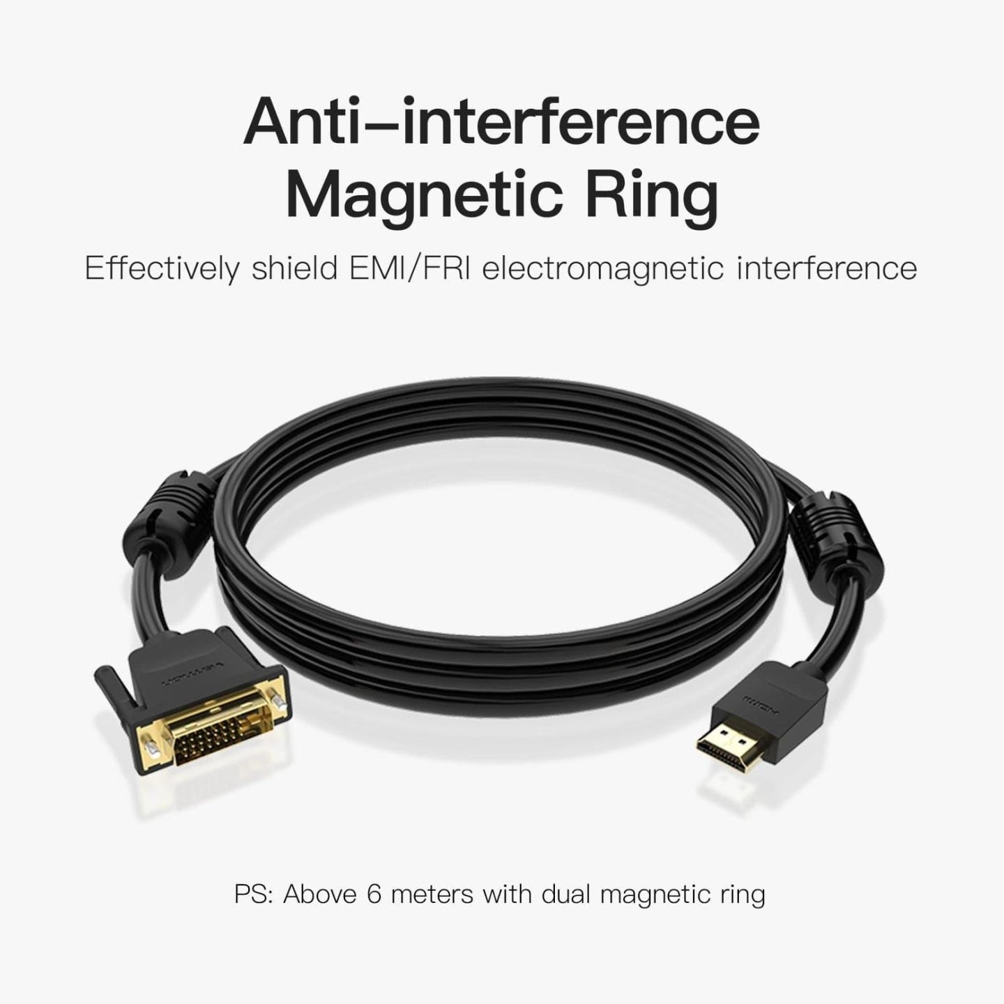 Vention CABLE HDMI TO DVI 5M/BLACK ABFBJ VENTION
