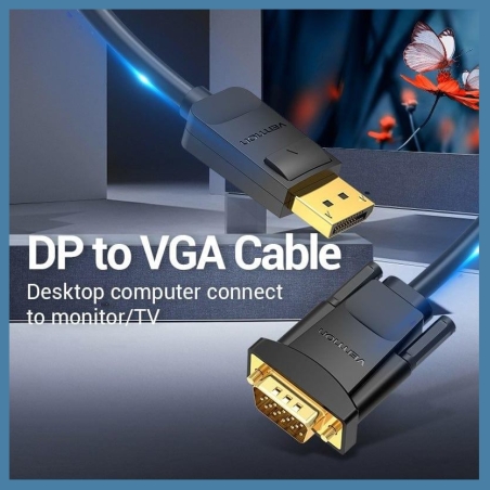 Vention CABLE DP TO VGA 2M/BLACK HBLBH VENTION
