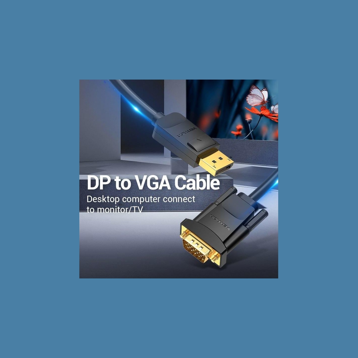 Vention CABLE DP TO VGA 2M/BLACK HBLBH VENTION