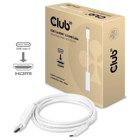 Club3D CABLE USB-C TO HDMI 1.8M/M/M CAC-1514 CLUB3D
