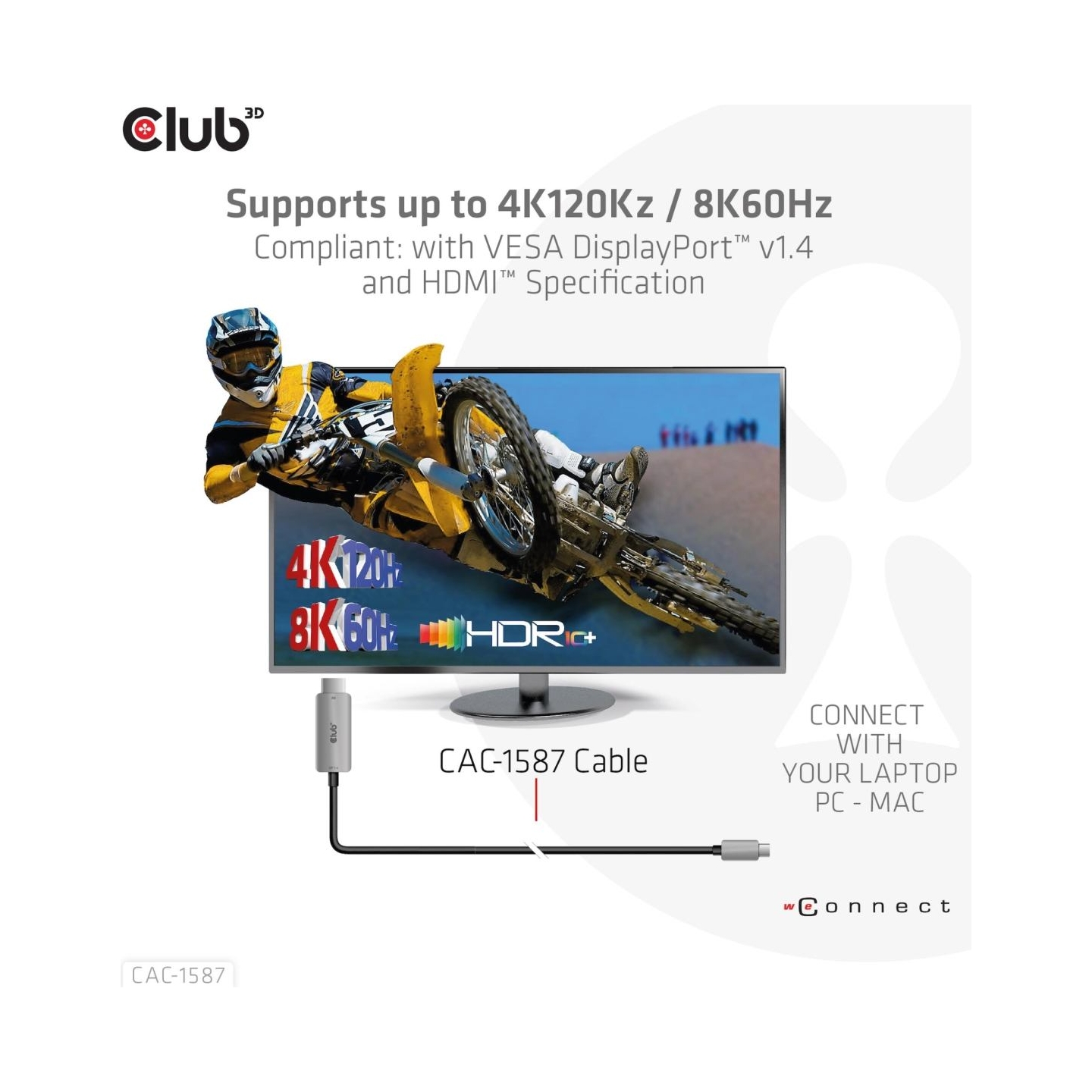 Club3D CABLE USB-C TO HDMI 3M/M/M CAC-1587 CLUB3D