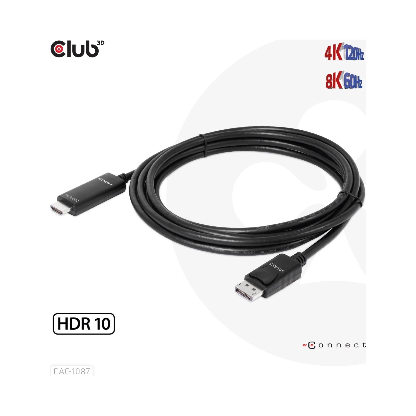 Club3D CABLE DP TO HDMI 3M/M/M CAC-1087 CLUB3D
