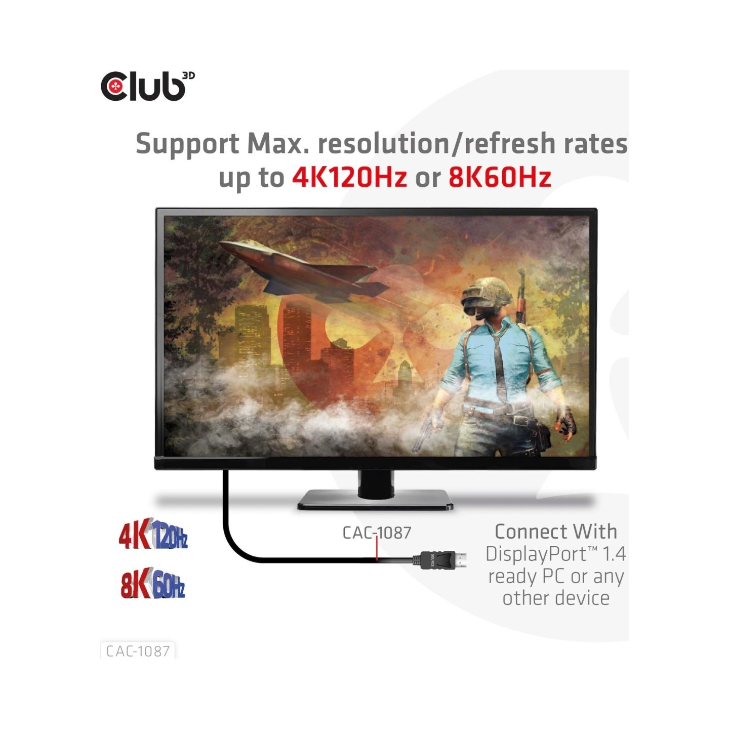 Club3D CABLE DP TO HDMI 3M/M/M CAC-1087 CLUB3D