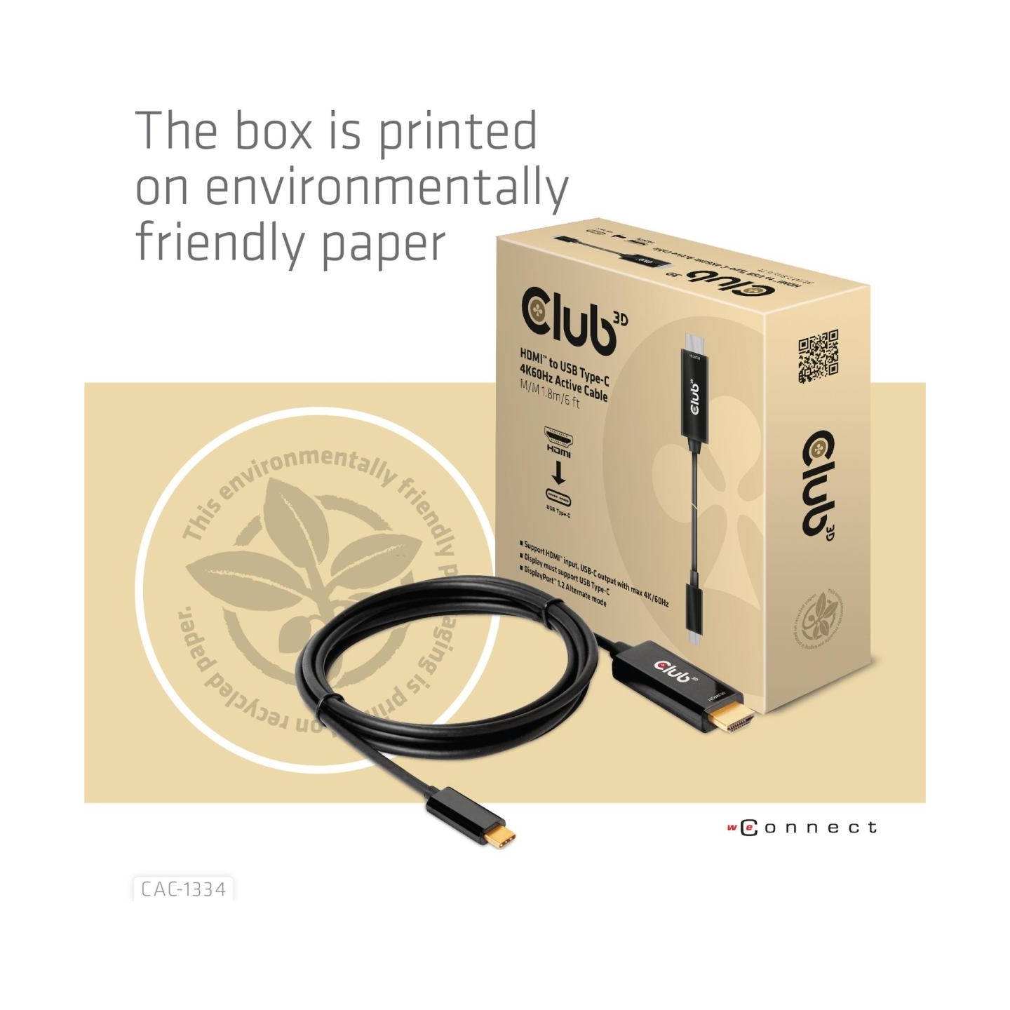 Club3D CABLE HDMI TO USB-C 1.8M/M/M CAC-1334 CLUB3D