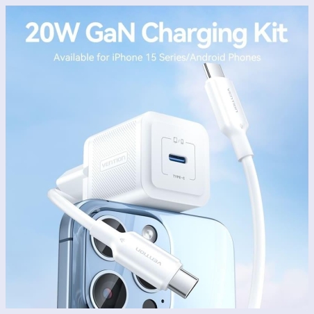 Vention MOBILE CHARGER WALL USB +CABLE/20W TZ-FEPB0-EU-01 VENTION