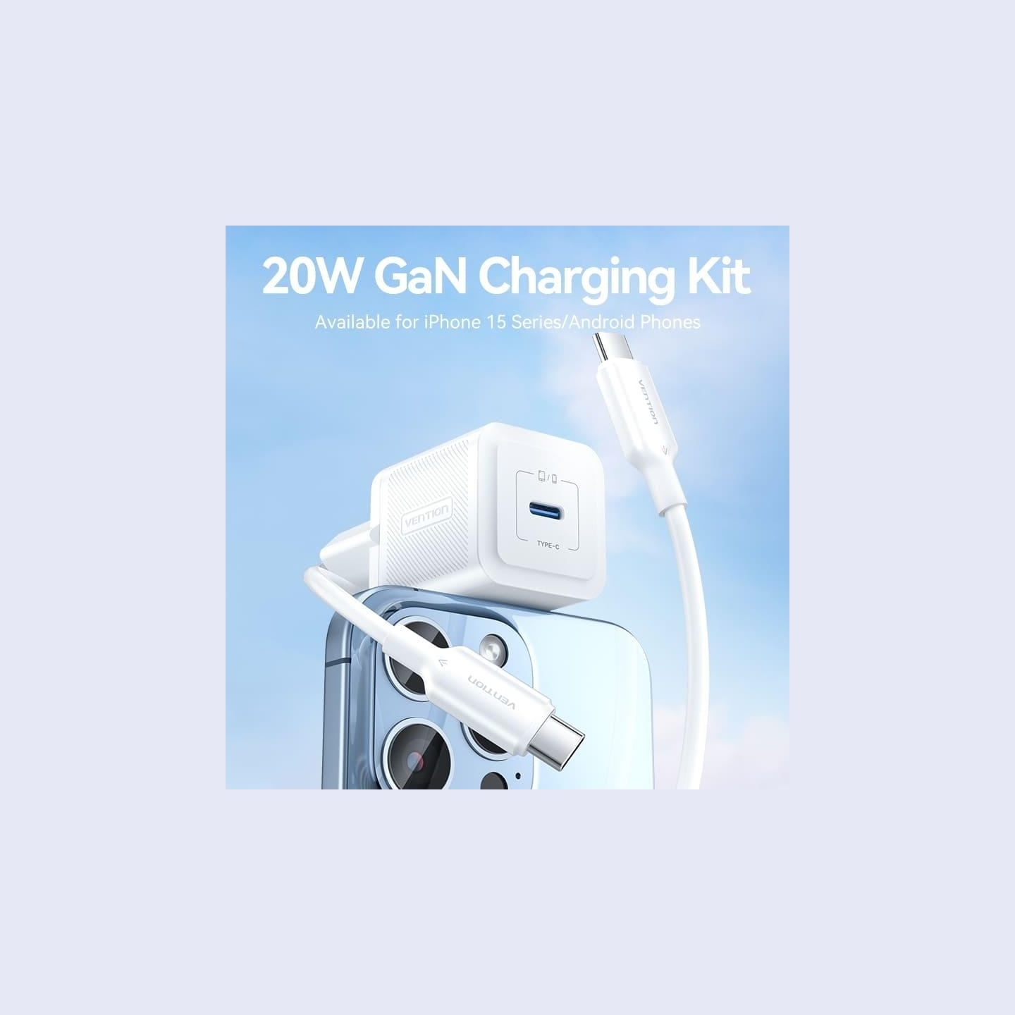 Vention MOBILE CHARGER WALL USB +CABLE/20W TZ-FEPB0-EU-01 VENTION