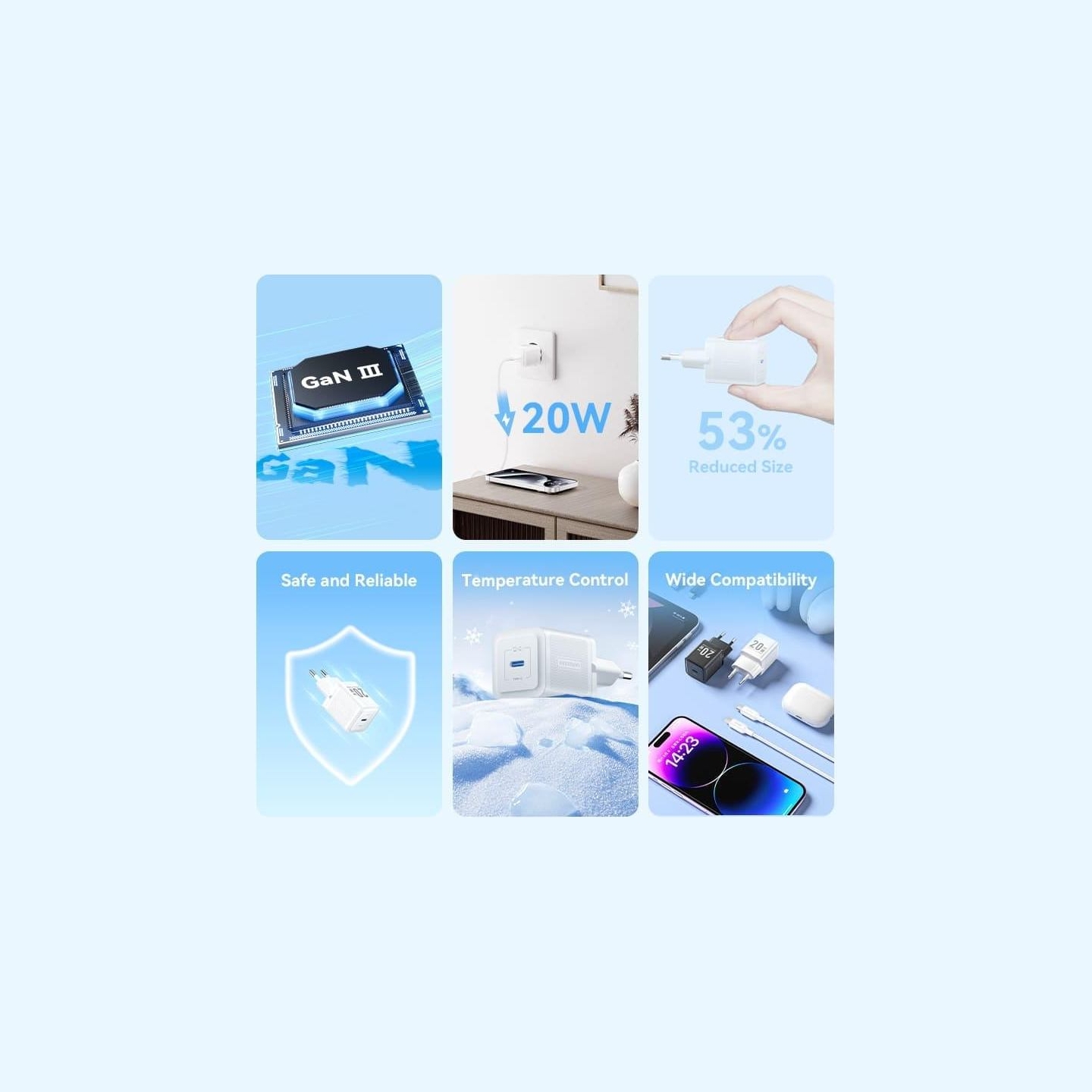 Vention MOBILE CHARGER WALL USB-C/20W TZ-FEPW0-EU-01 VENTION