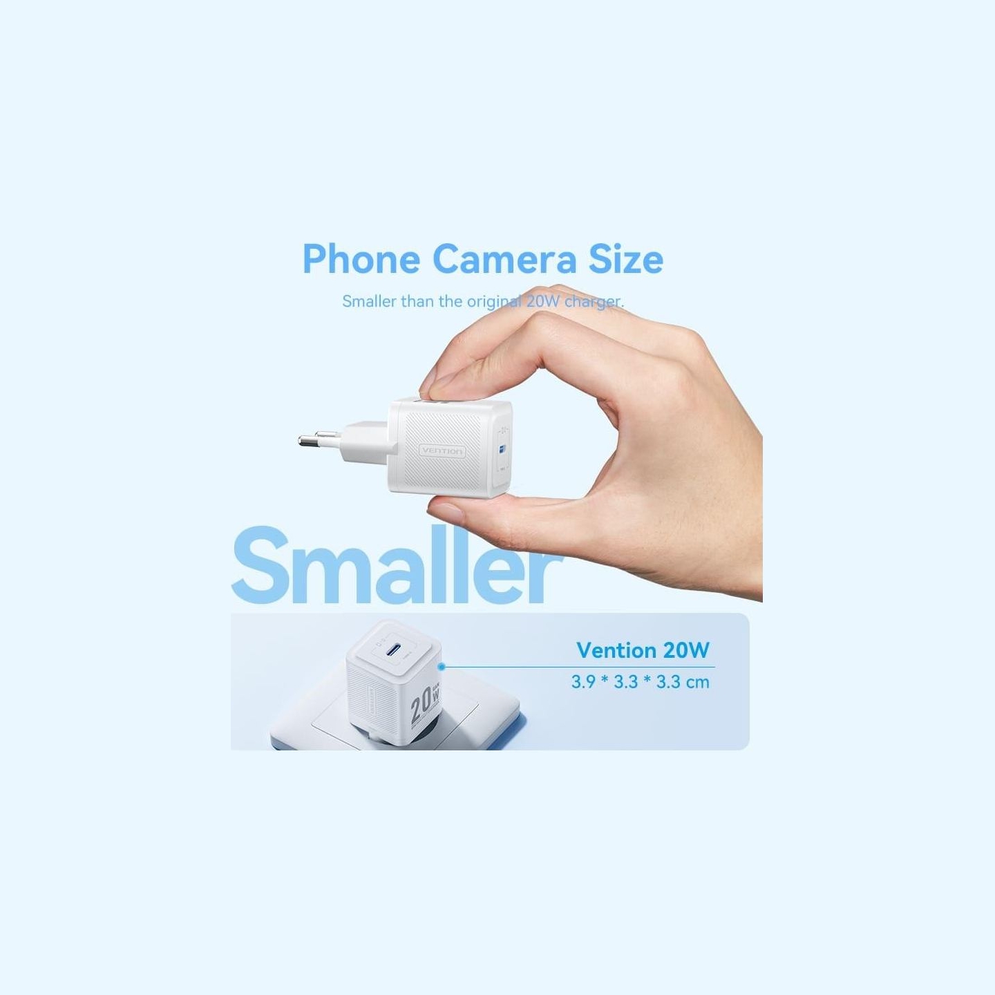 Vention MOBILE CHARGER WALL USB-C/20W TZ-FEPW0-EU-02 VENTION