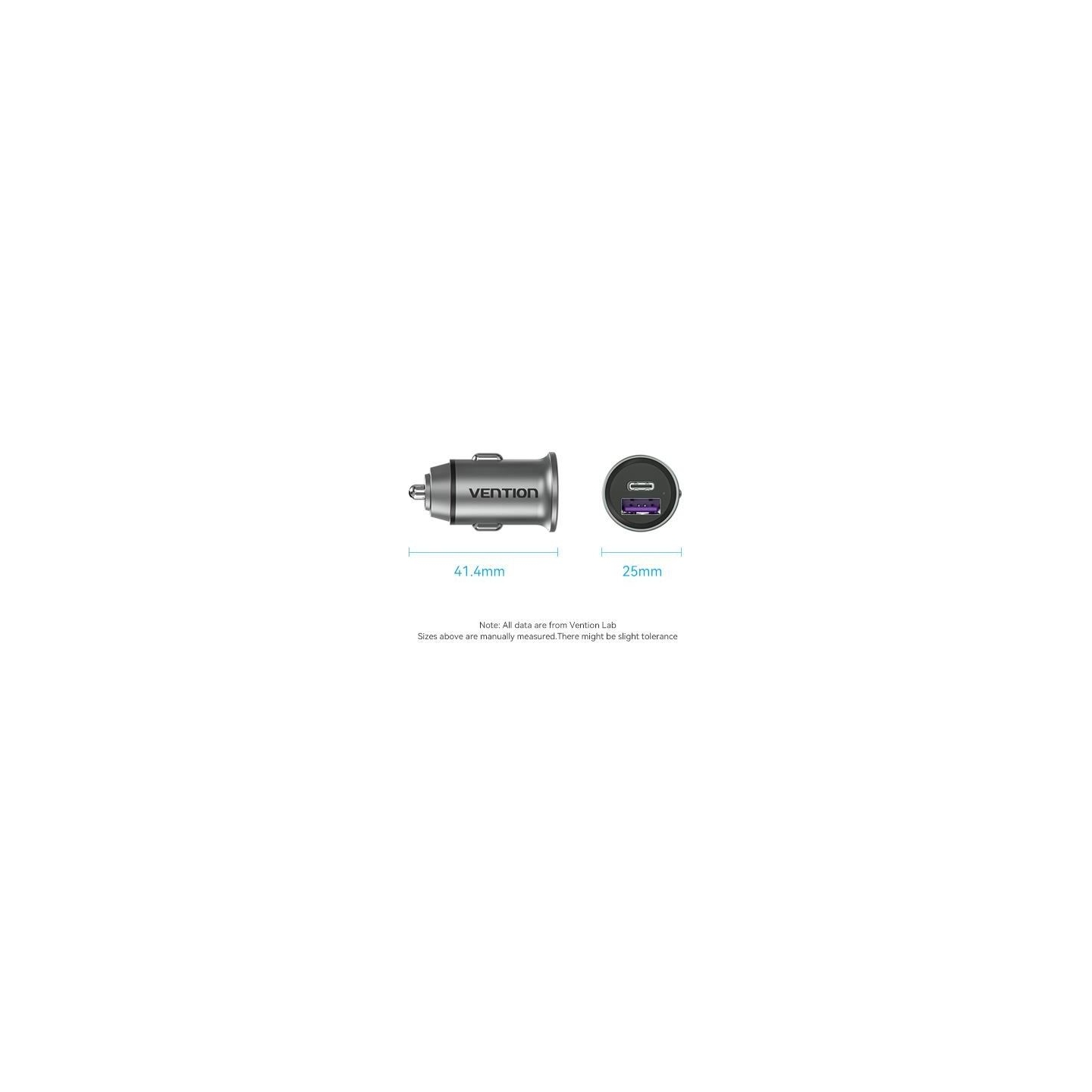 Vention MOBILE CHARGER CAR 30W USB/2P GRAY FFFH0 VENTION