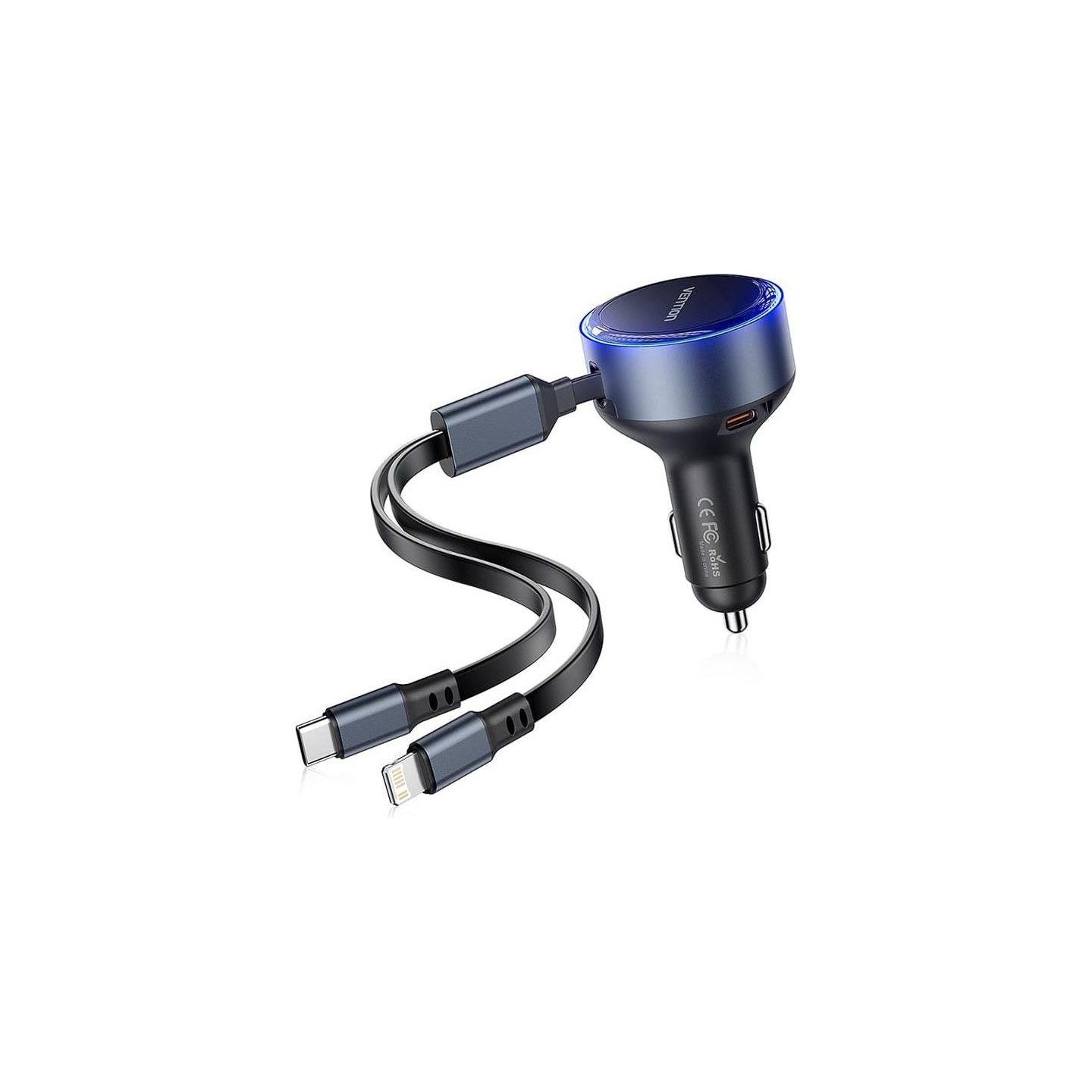 Vention MOBILE CHARGER CAR USB/3P BLACK FFOB0 VENTION