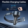 Vention MOBILE CHARGER CAR USB/3P BLACK FFOB0 VENTION