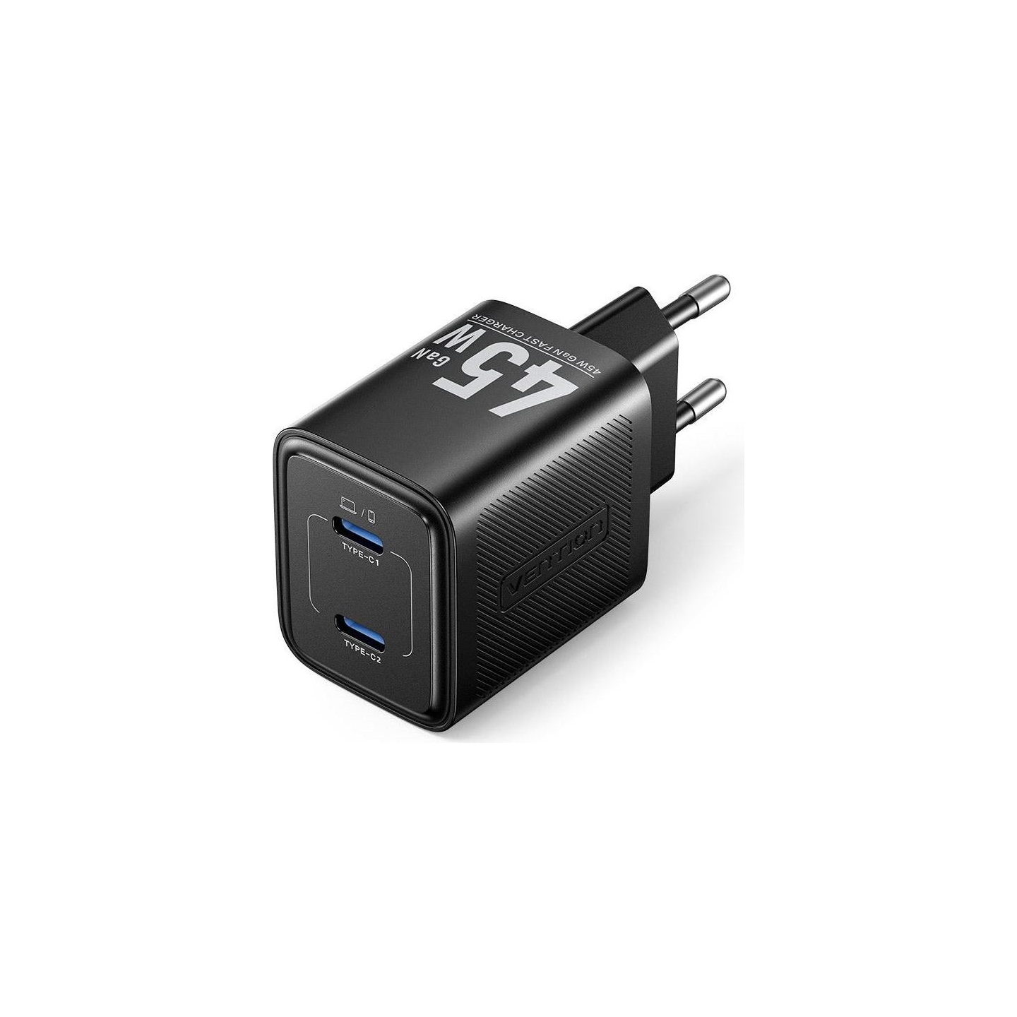 Vention MOBILE CHARGER WALL 45W USB-C/2P BLACK FEFB0-EU VENTION