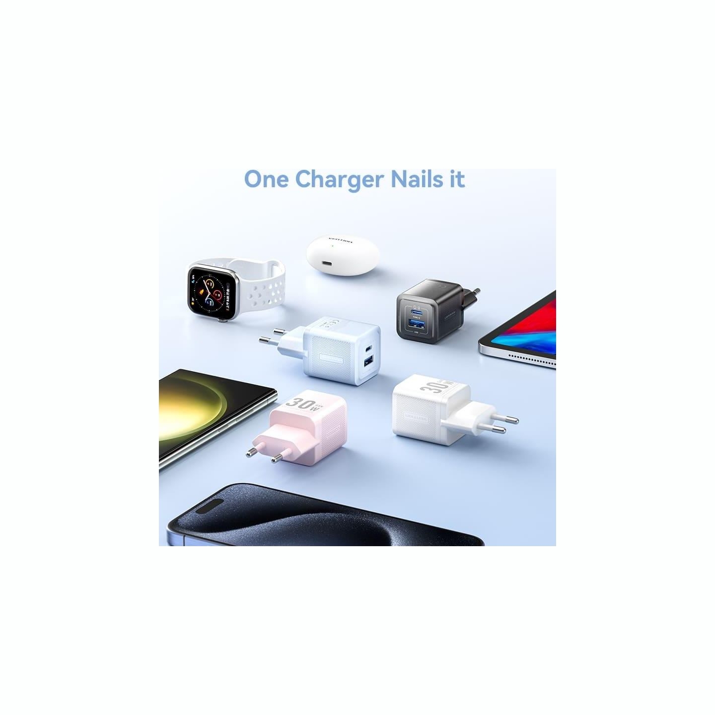 Vention MOBILE CHARGER WALL 65W USB/3P WHITE FERW0-EU VENTION