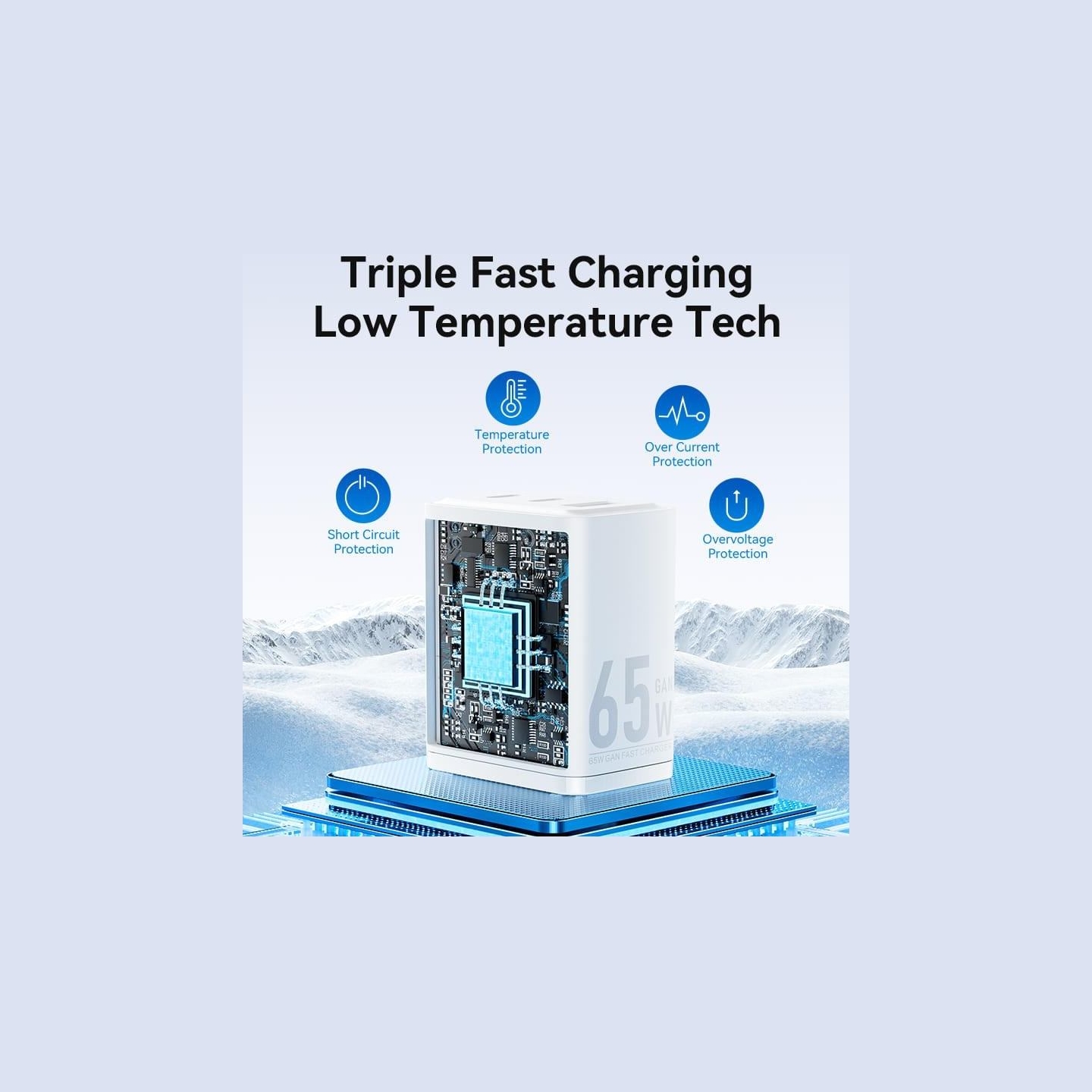 Vention MOBILE CHARGER WALL 65W USB/3P BLACK FERB0-EU VENTION