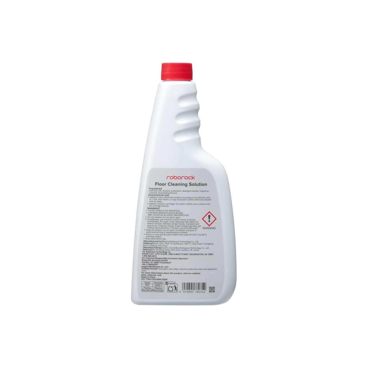 Roborock Vacuum Cleaner Accessory|ROBOROCK|Floor Cleaning Fluid|480 ml|For All models|8.02.0370