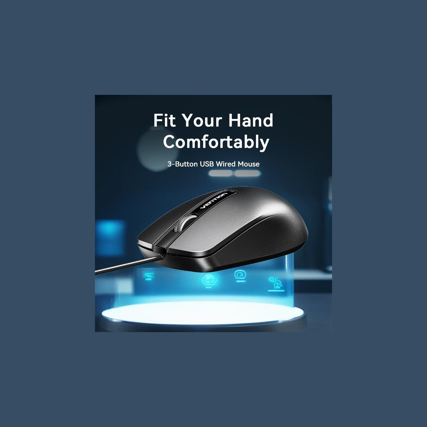 Vention MOUSE USB OPTICAL BLACK/KTABG VENTION