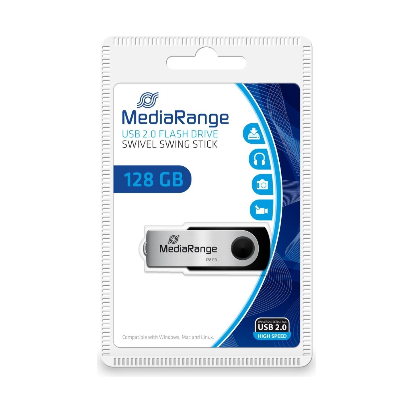 Mediarange MEMORY DRIVE FLASH USB2 128GB/MR913 MEDIARANGE