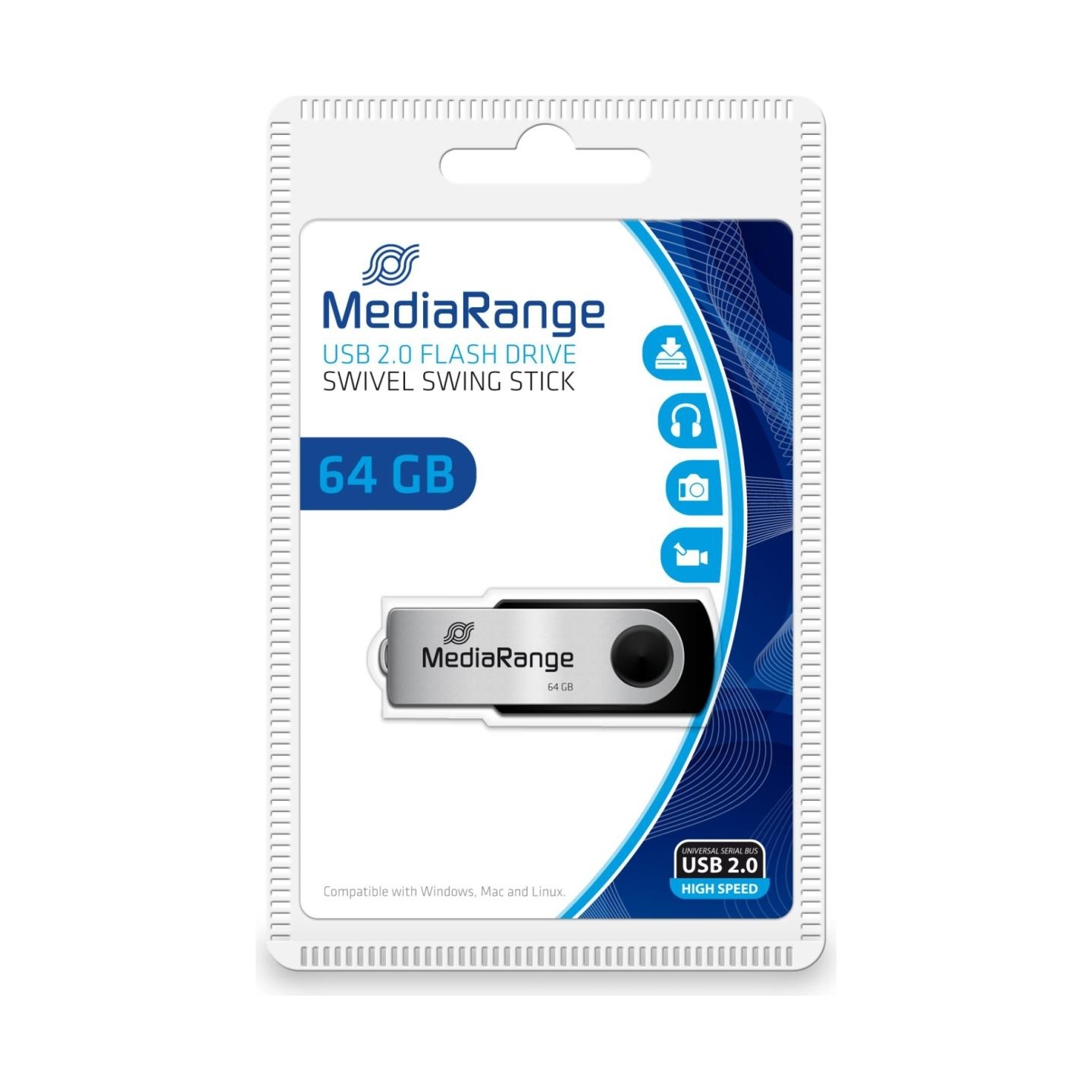 Mediarange MEMORY DRIVE FLASH USB2 64GB/MR912 MEDIARANGE