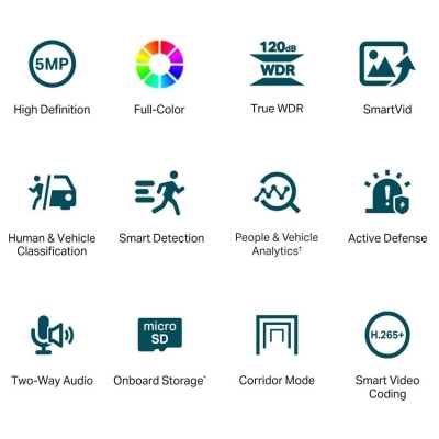 Tp-Link NET CAMERA TURRET H.265 5MP/VIGI C450(2.8MM) TP-LINK