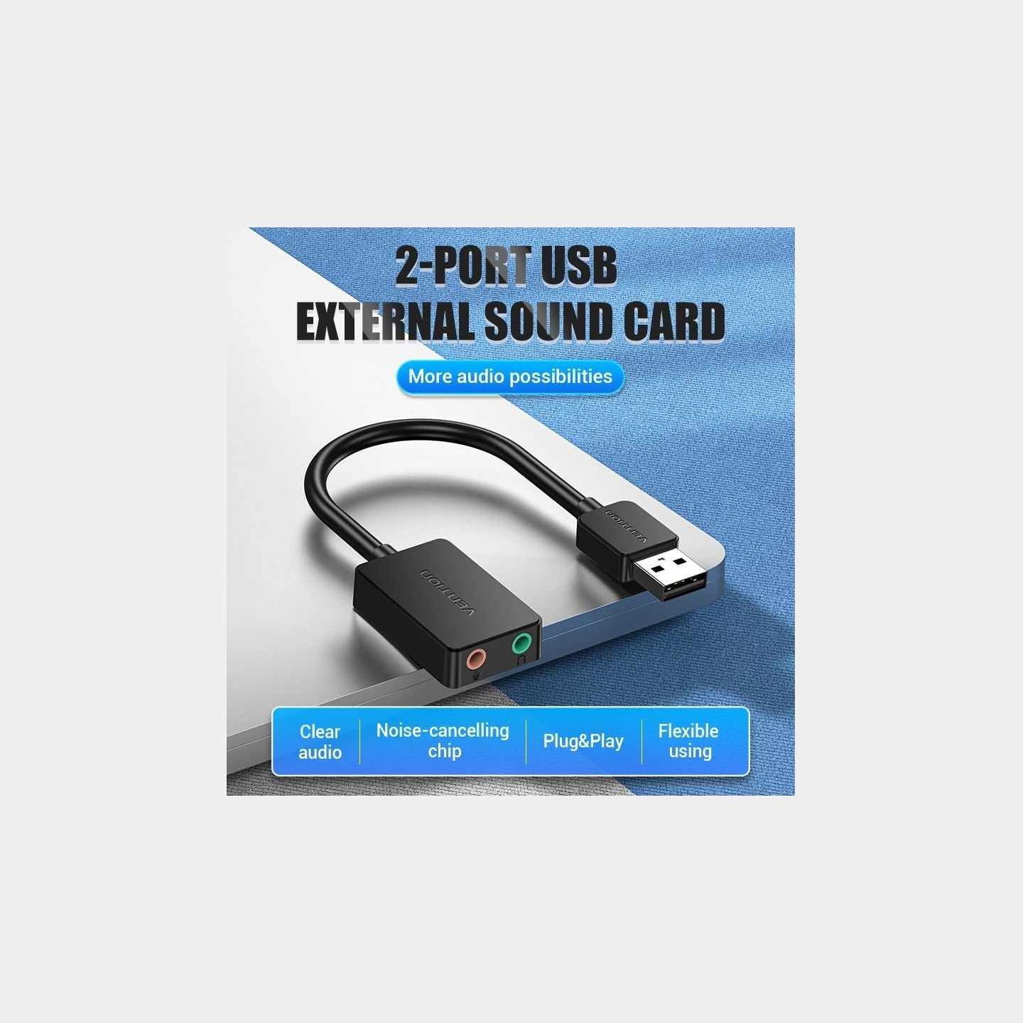 Vention SOUND CARD USB 2-PORT/0.15M CDYB0 VENTION