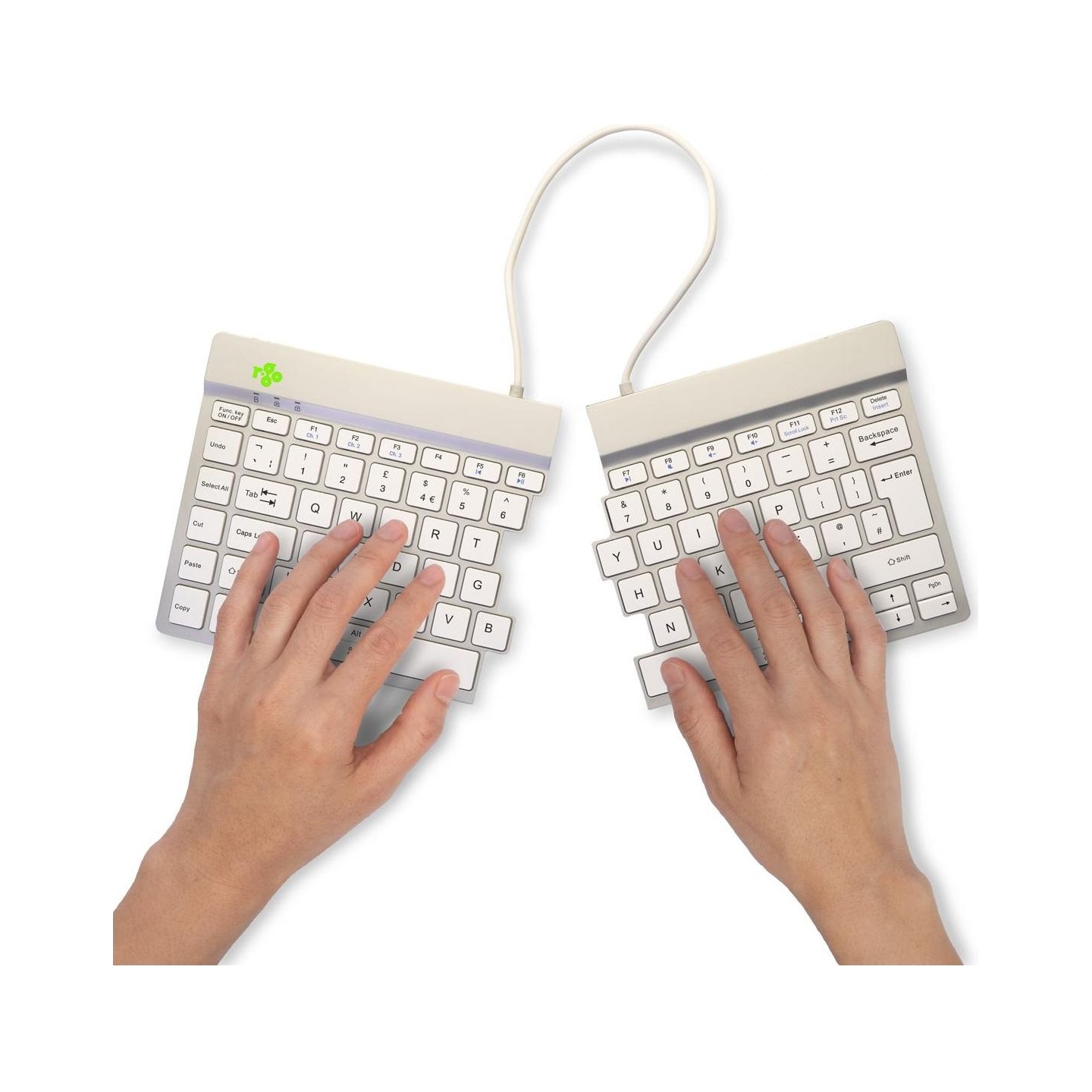 R-Go Tools KEYBOARD WRL SPLIT BREAK/WHITE RGOSBUKWLWH R-GO TOOLS